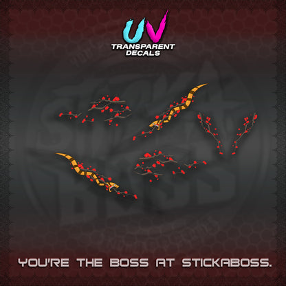 BEAT V3 UV TRANSPARENT DECAL (DELUXE KAZE DESIGN)STICKER DECALS By STICKABOSS