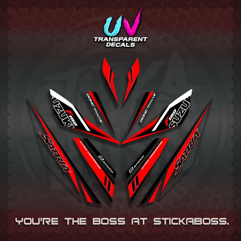 【PREMIUM UV PRINT】TRANSPARENT RAIDER 150 Fi SATRIA DECALS (2026 NTN N22)STICKER By STICKABOSS