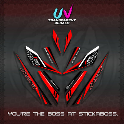 【PREMIUM UV PRINT】TRANSPARENT RAIDER 150 Fi SATRIA DECALS (2026 NTN N22)STICKER By STICKABOSS