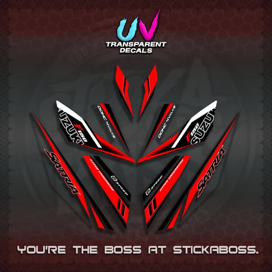 【PREMIUM UV PRINT】TRANSPARENT RAIDER 150 Fi SATRIA DECALS (2026 NTN N22)STICKER By STICKABOSS