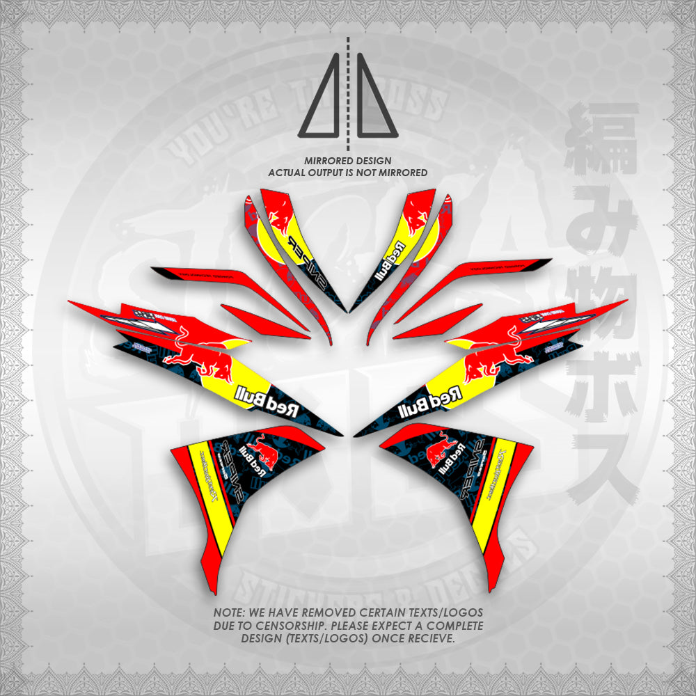STICKER DECALS for SNIPER 135 MX (S135REBUIN)By STICKABOSS (SOFIE LAMINATED WATERPROOF)