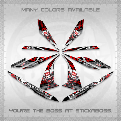 AEROX 155 V1 DECALS (2026 NEW RCB 2.0 DESIGN) STICKER KITS BY STICKABOSS