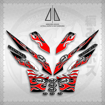 STICKER DECALS for AEROX V3 ALPHA TURBO INDO (AV3ARFISP) By STICKABOSS (SOFIE LAMINATED WATERPROOF)