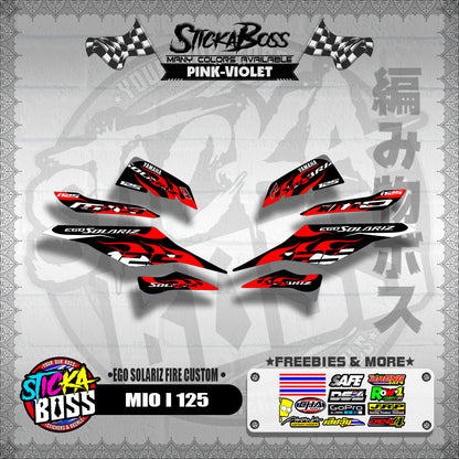MIO I 125 DECALS ( EGO SOLARIZ FIRE CUSTOM )【WITH FREEBIES】