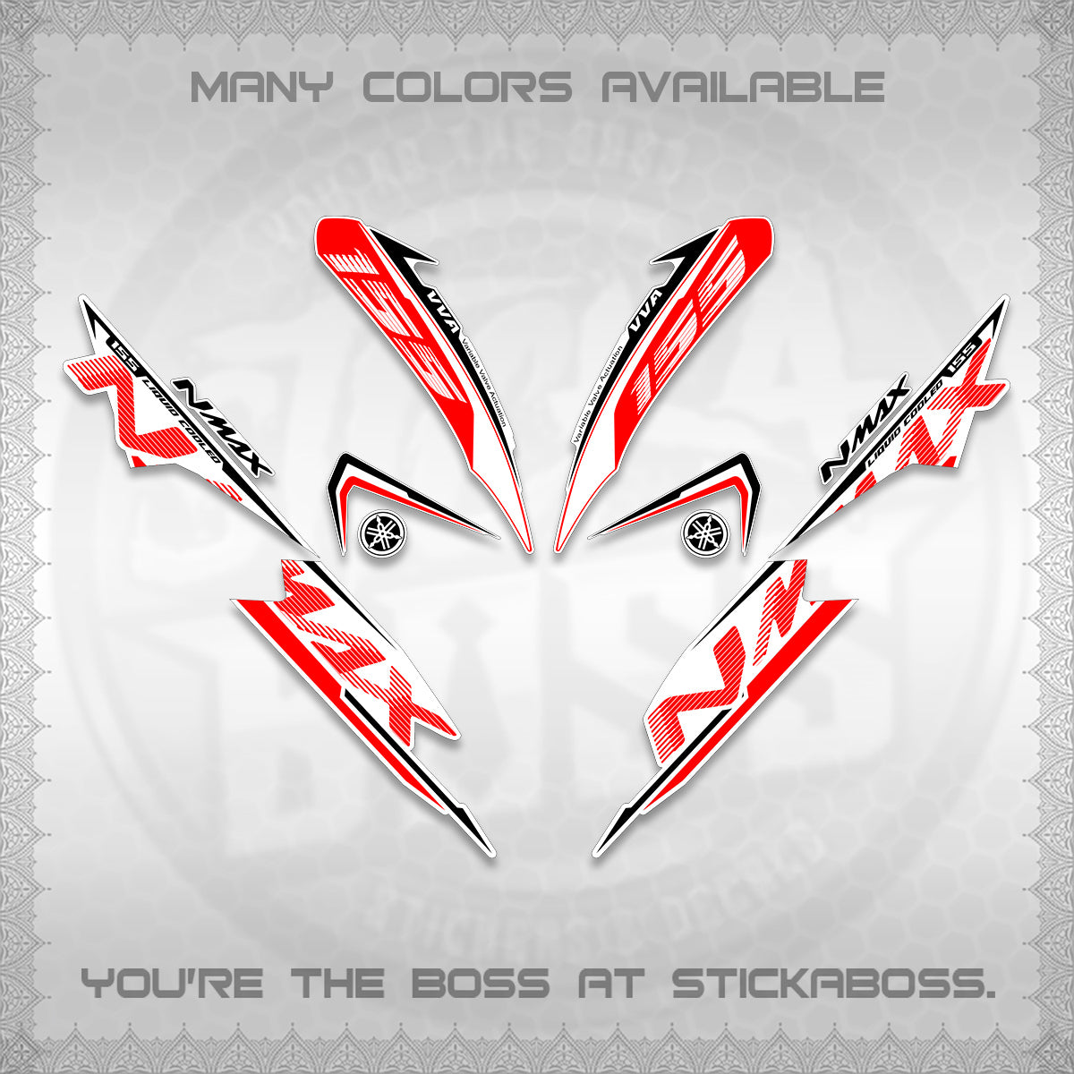 NMAX V1 THAI FOR WHITE DECALS (2020 DESIGN) STICKER DECALS By STICKABOSS