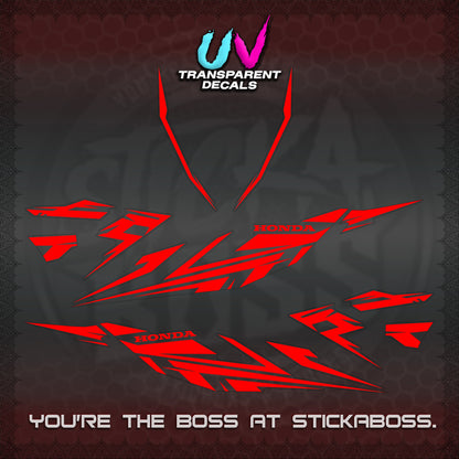 CLICK 125 V4 UV TRANSPARENT DECALS (2026 MINIMAL 001 DESIGN)STICKER DECALS By STICKABOSS