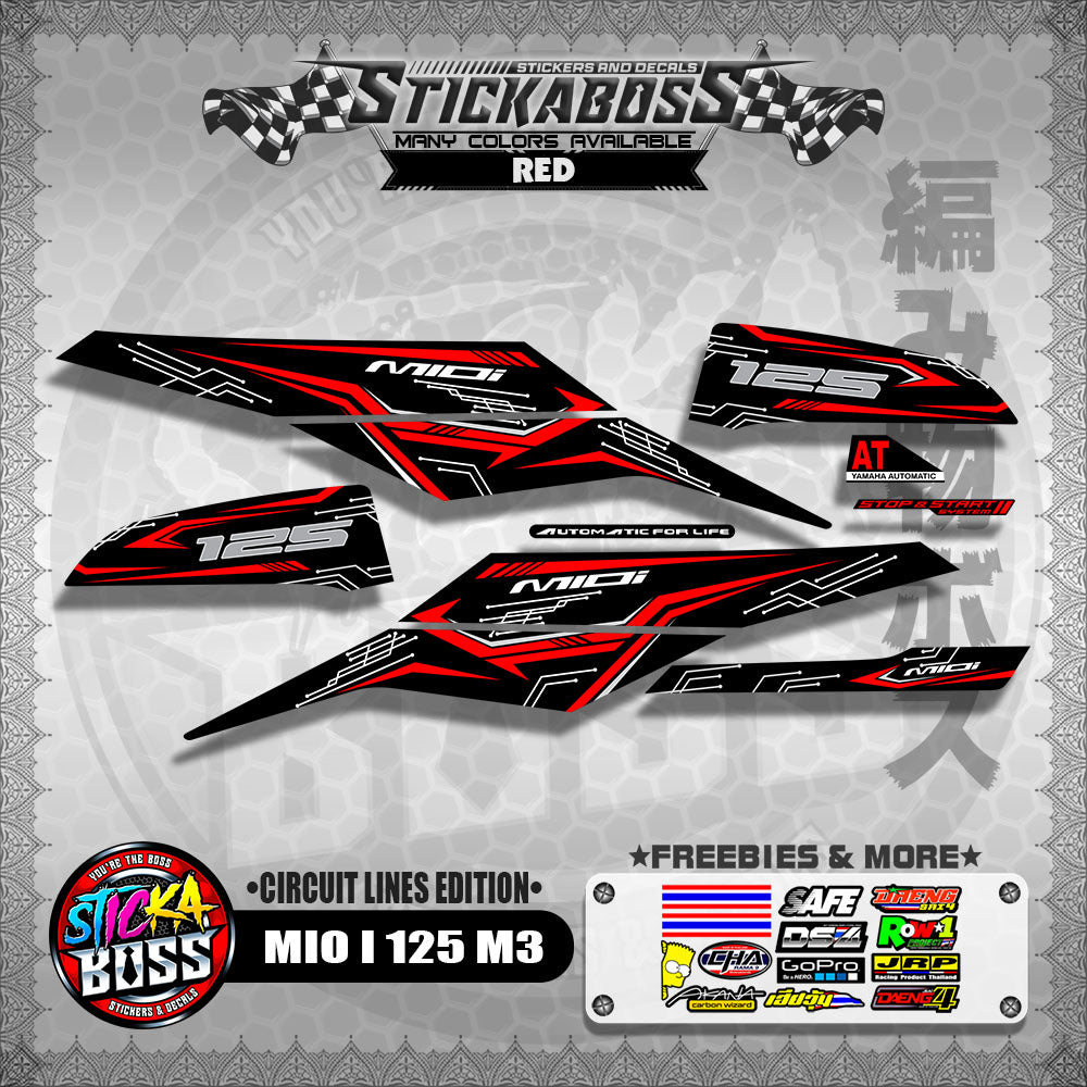 MIO i 125 DECALS ( M3 CIRCUIT LINES EDITION )【WITH FREEBIES】