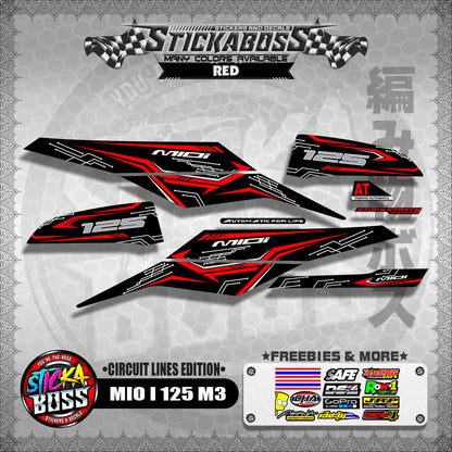 MIO i 125 DECALS ( M3 CIRCUIT LINES EDITION )【WITH FREEBIES】