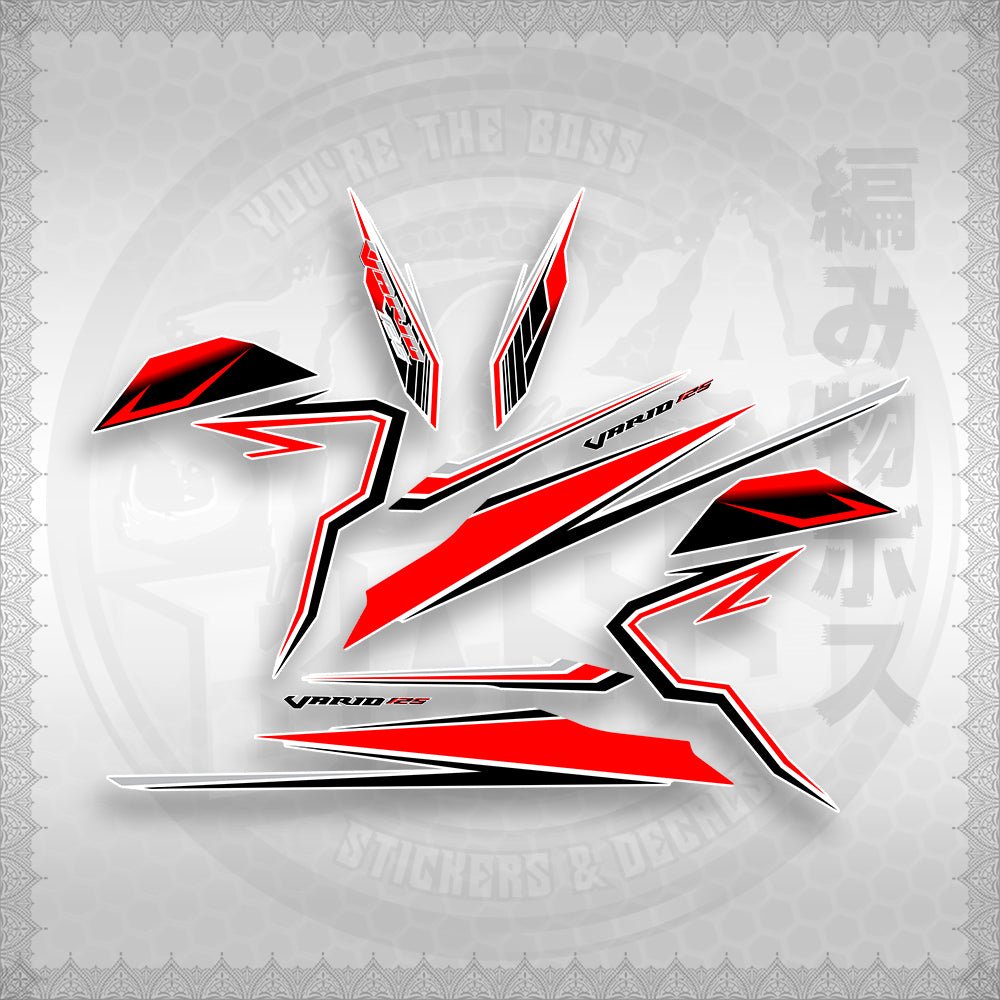 STICKER DECALS for CLICK 125 V3 (CV3VAVRDEFOWH) By STICKABOSS (SOFIE LAMINATED WATERPROOF)