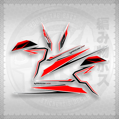 STICKER DECALS for CLICK 125 V3 (CV3VAVRDEFOWH) By STICKABOSS (SOFIE LAMINATED WATERPROOF)