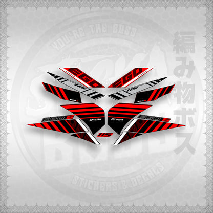 STICKER DECALS for MIO SOUL 115 CARB (MSICEGSBA) By STICKABOSS (SOFIE LAMINATED WATERPROOF)