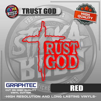 TRUST GOD | VINYL WATERPROOF CUT-OUT STICKER DECALS【Stickaboss】
