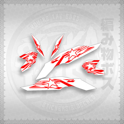 STICKER DECALS for CLICK V3 (CV3VRSTSTFOWH) By STICKABOSS (SOFIE LAMINATED WATERPROOF)