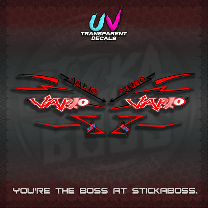 CLICK V2 INDO/MALAY UV TRANSPARENT VARIO DECALS (GRAFITY VARIO MOTIF)STICKER DECALS By STICKABOSS