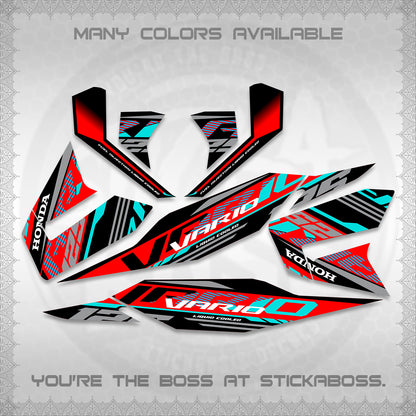 CLICK 125 V4 MALAY VARIO DECALS (2026 VV12 DESIGN) STICKER KITS BY STICKABOSS