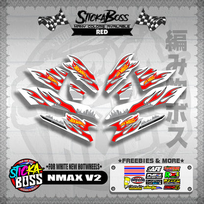 NMAX V2 DECALS ( FOR WHITE NEW HOTWHEELS )【WITH FREEBIES】