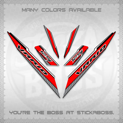 CLICK 125 V3 VARIO DECALS (2024 SV 12-A1 STYLE) STICKER DECALS By STICKABOSS