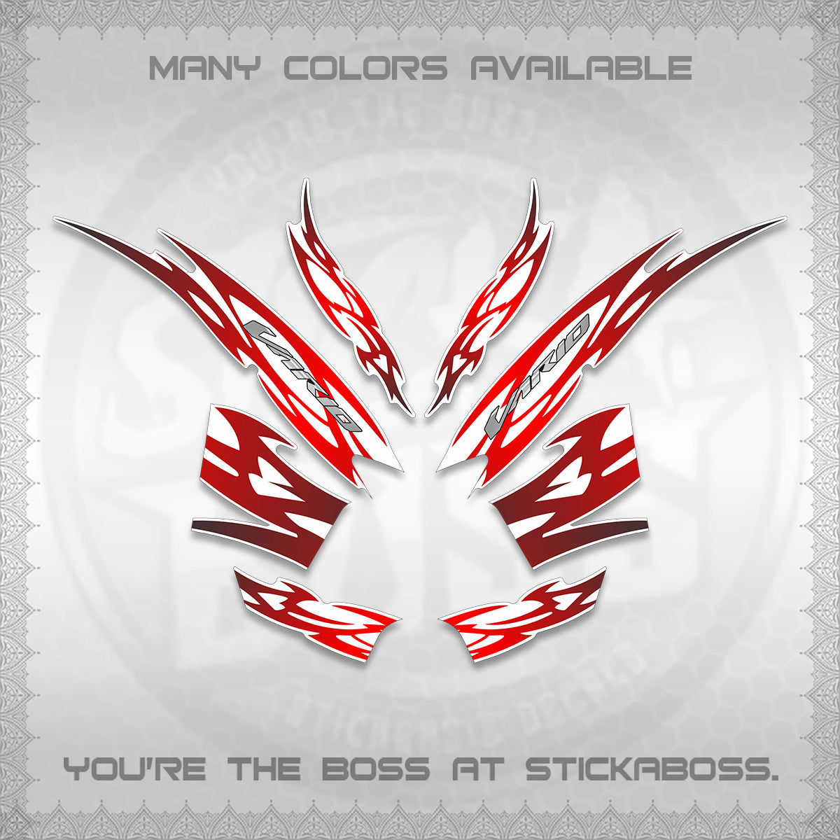 CLICK 125 V2 INDO STRIPING FOR WHITE DECALS (2026 NUSANTARA MOTIF) STICKER DECALS By STICKABOSS