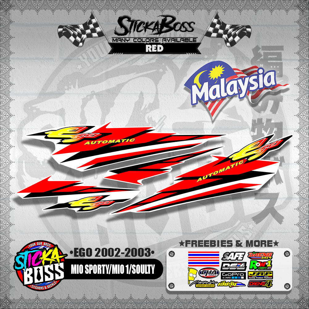 MIO SPORTY / MIO 1 / SOULTY DECALS ( EGO 2002-2003 )【WITH FREEBIES】