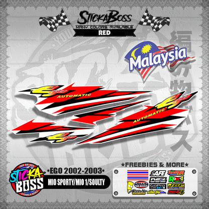 MIO SPORTY / MIO 1 / SOULTY DECALS ( EGO 2002-2003 )【WITH FREEBIES】