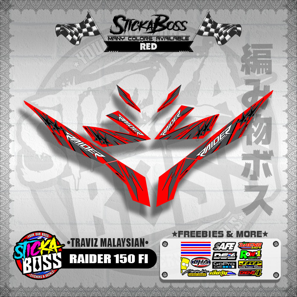RAIDER 150 FI DECALS ( TRAVIZ MALAYSIAN )【WITH FREEBIES】