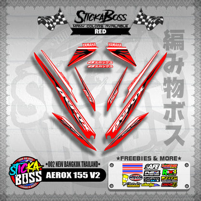 AEROX 155 V2 DECALS ( 002 NEW BANGKOK THAILAND )【WITH FREEBIES】