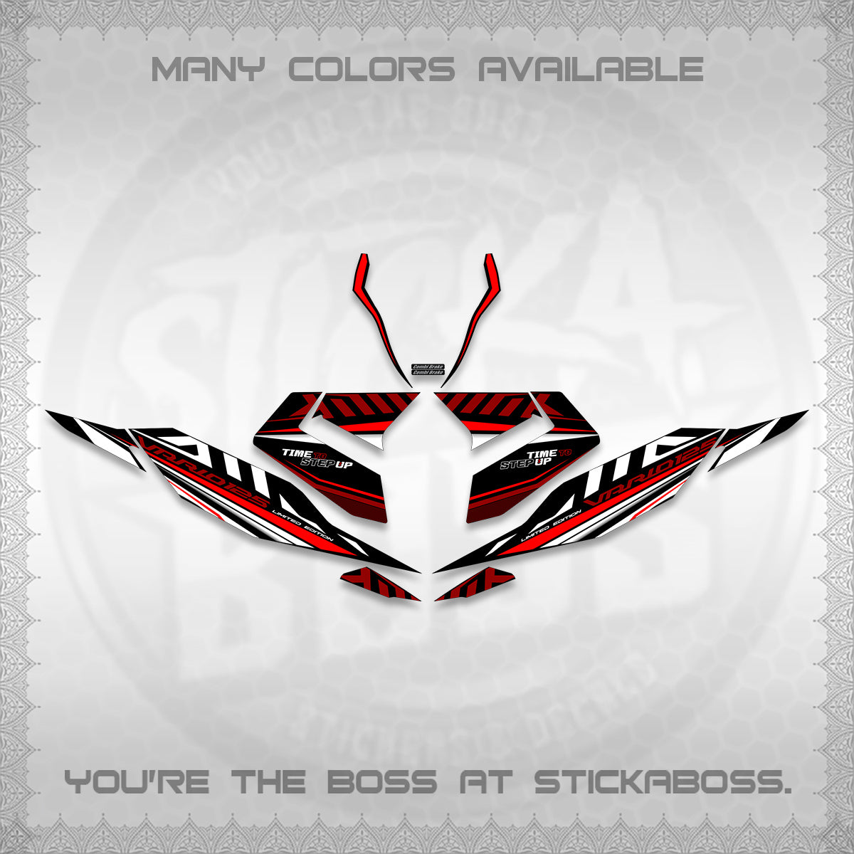 CLICK 125 V4 VARIO DECALS (2026 VR0007 DESIGN) STICKER KITS By STICKABOSS