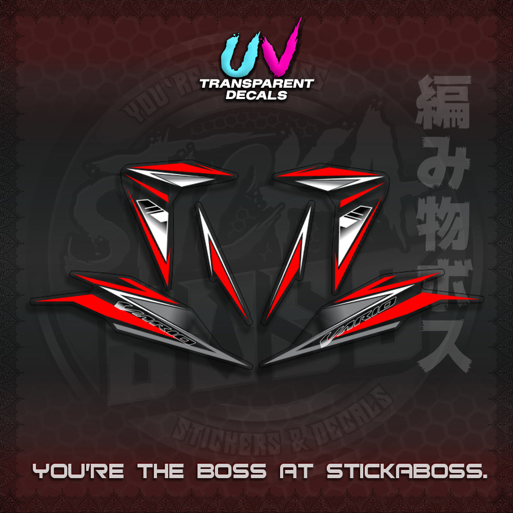 【PREMIUM UV PRINT】CLICK 125 V3 INDO CONCEPT ( TRANSPARENT SLASH BLADE VARIO ) STICKER DECALS By STICKABOSS
