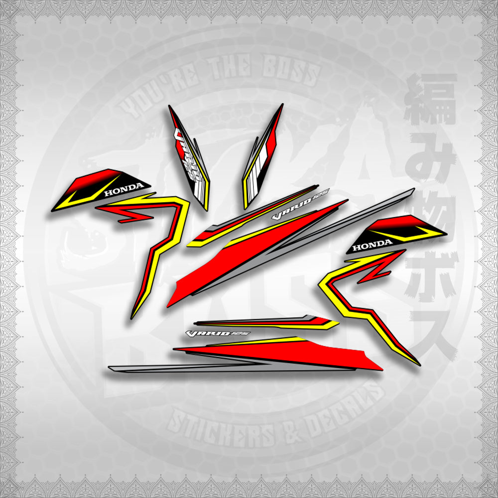 CLICK 125 V3 VARIO VR182114 DESIGN STICKER DECALS By STICKABOSS (SOFIE LAMINATED WATERPROOF)