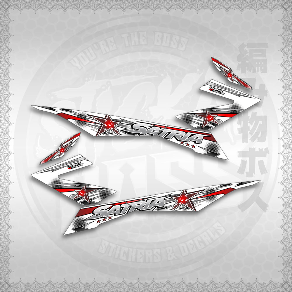 STICKER DECALS for RAIDER 150 FI FOR WHITE (RFISASTSE) By STICKABOSS (SOFIE LAMINATED WATERPROOF)