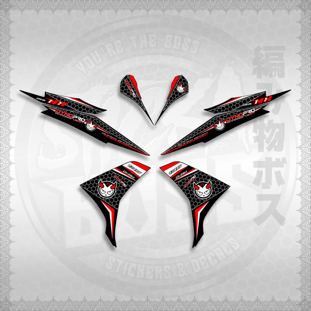SNIPER 135 MX ( DYNO PRO ) STICKER DECALS By STICKABOSS