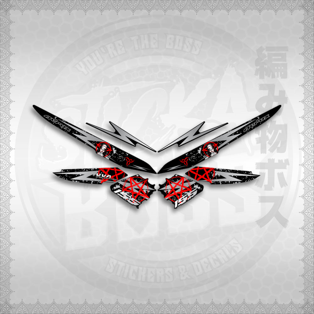 STICKER DECALS for AEROX 155 V1 MALAYSIAN (AV1STLASA) By STICKABOSS (SOFIE LAMINATED WATERPROOF)
