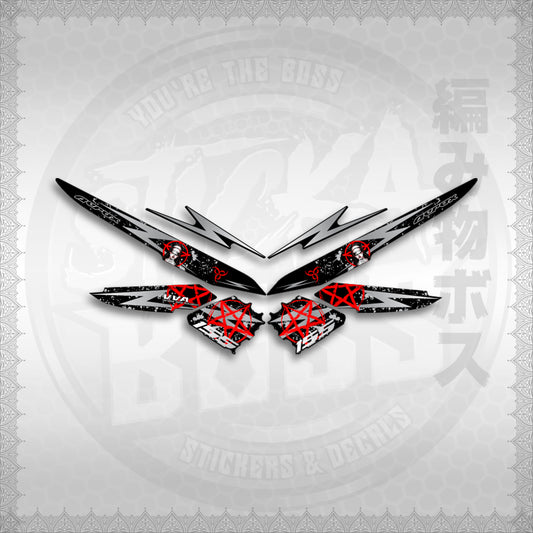 STICKER DECALS for AEROX 155 V1 MALAYSIAN (AV1STLASA) By STICKABOSS (SOFIE LAMINATED WATERPROOF)