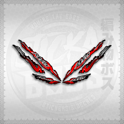 STICKER DECALS for MIO 1 / SMILE (MIR25SLCR) By STICKABOSS (SOFIE LAMINATED WATERPROOF)