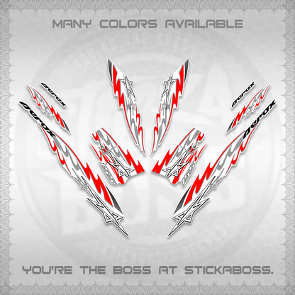 AEROX V2 INDO FOR WHITE DECALS (2026 STAR 0001 MOTIF) STICKER KITS By STICKABOSS