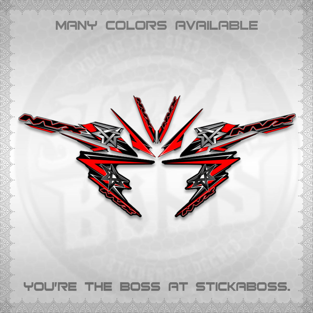 AEROX V3 INDO DECALS (ALPHA TURBO 0002)STICKER DECALS By STICKABOSS