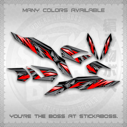 CLICK V3 INDO MALAY CONCEPT ( STRIPING NEW CUSTOM DESIGN ) STICKER DECALS By STICKABOSS