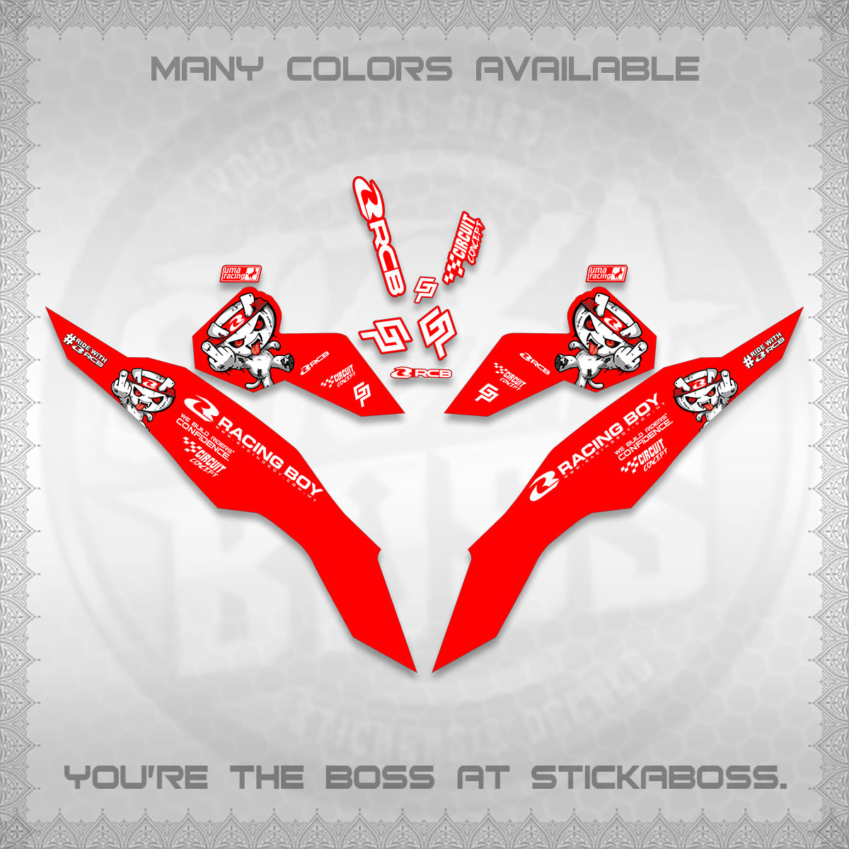 CLICK V3 DECALS (2026 RACE ZOMBIE DESIGN)STICKER DECALS By STICKABOSS