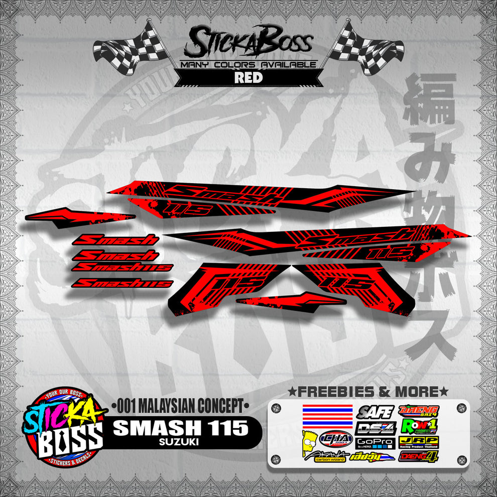 SMASH 115 DECALS ( 001 MALAYSIAN CONCEPT )【WITH FREEBIES】 – StickaBoss