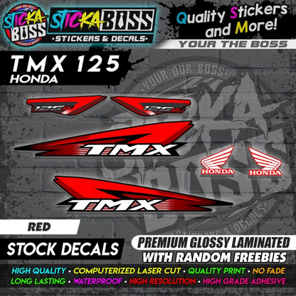 Honda TMX 125 Alpha (Stock Decals)【PREMIUM GLOSSY LAMINATED】