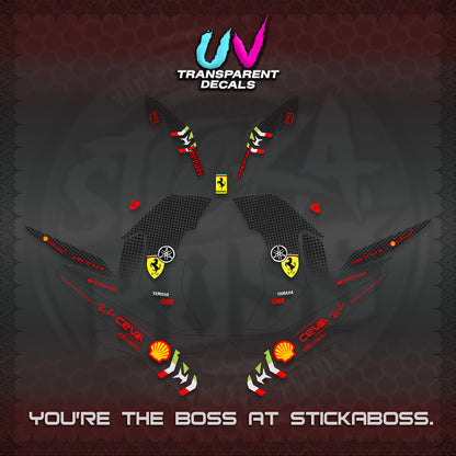 AEROX V2 UV TRANSPARENT DECALS (2026 HORSE RACE DESIGN) STICKER DECALS By STICKABOSS