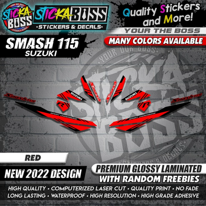 Suzuki Smash 115 Stock Decals (NEW 2022 DESIGN)【WITH FREEBIES】