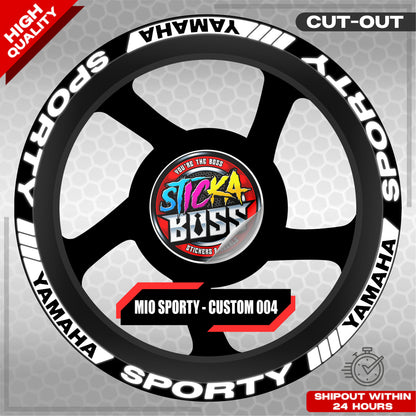 MIO SPORTY MAG STICKER SET ( 2 MAGS ) - CUSTOM 004 | VINYL WATERPROOF CUT-OUT DECALS