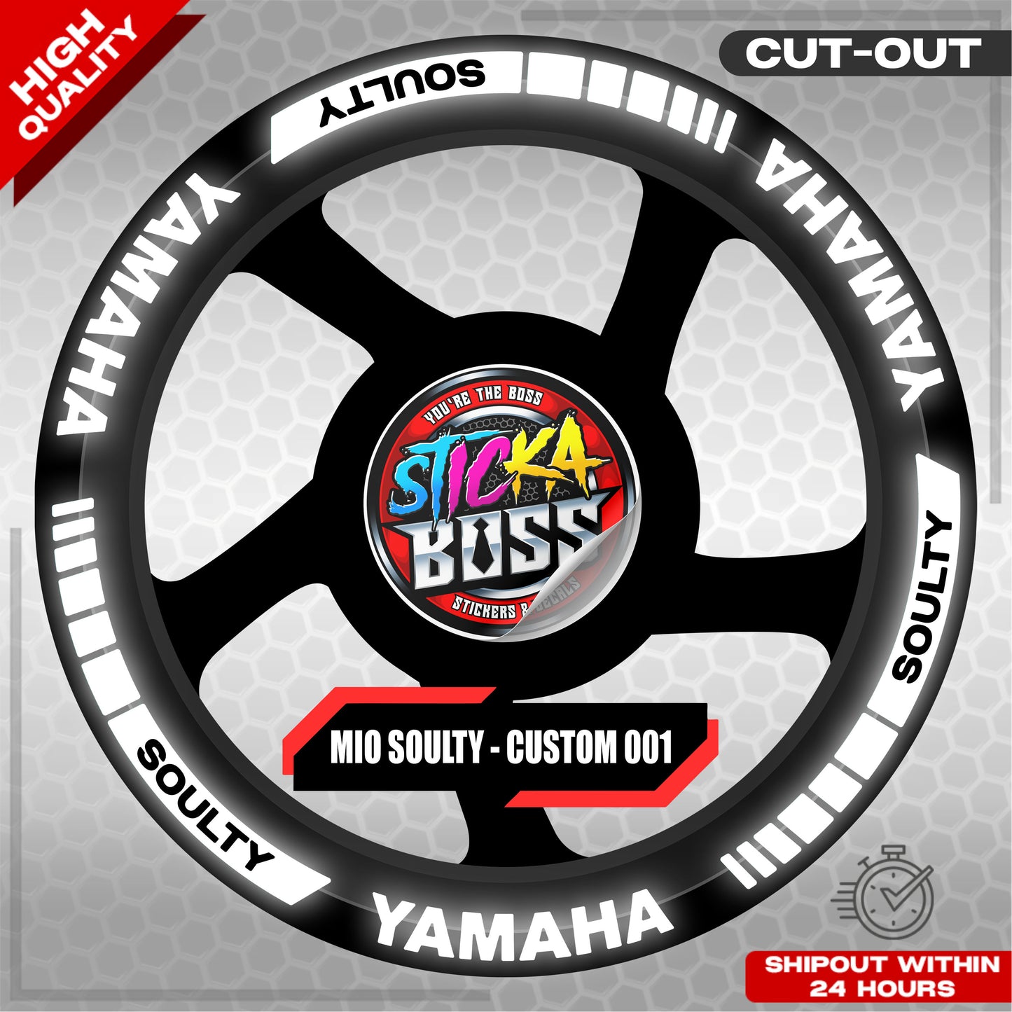 MIO SOULTY MAG STICKER SET ( 2 MAGS ) - CUSTOM 001 | VINYL WATERPROOF CUT-OUT DECALS