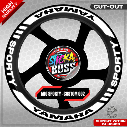 MIO SPORTY MAG STICKER SET ( 2 MAGS ) - CUSTOM 002 | VINYL WATERPROOF CUT-OUT DECALS