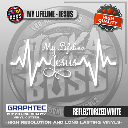 MY LIFELINE - JESUS | VINYL WATERPROOF CUT-OUT STICKER DECALS【Stickaboss】
