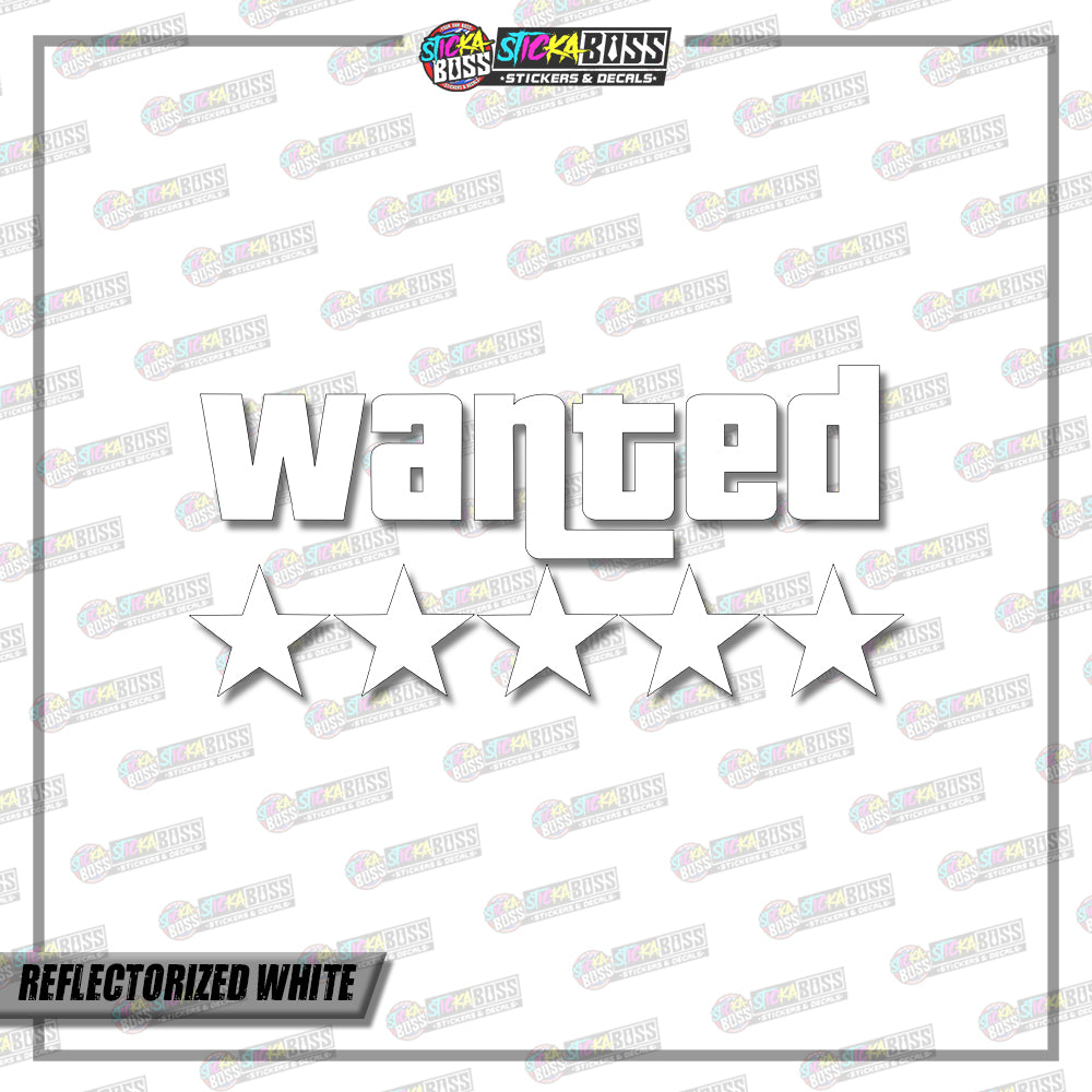 GTA WANTED ( VINYL CUT-OUT STICKER DECALS )【Stickaboss】
