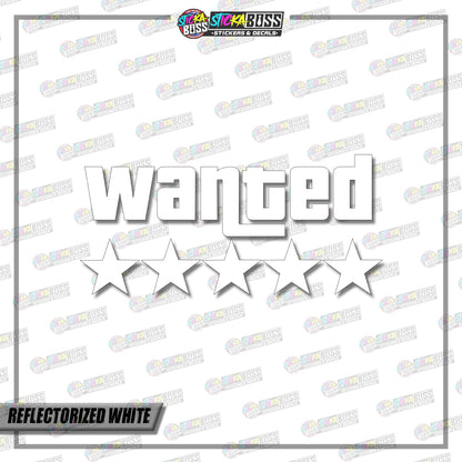 GTA WANTED ( VINYL CUT-OUT STICKER DECALS )【Stickaboss】