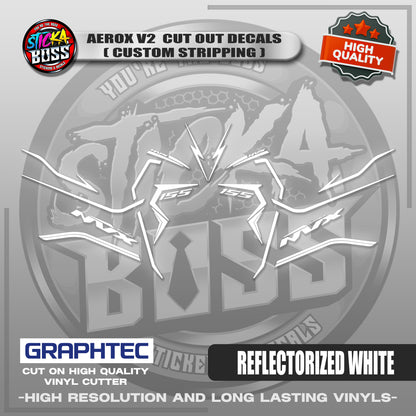 AEROX V2 CUT OUT DECALS ( CUSTOM STRIPPING ) | VINYL WATERPROOF CUT-OUT STICKER DECALS
