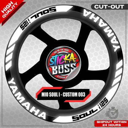 MIO SOUL I 125 MAGS STICKER SET  ( 2 MAGS ) - CUSTOM 003 | VINYL WATERPROOF CUT-OUT DECALS